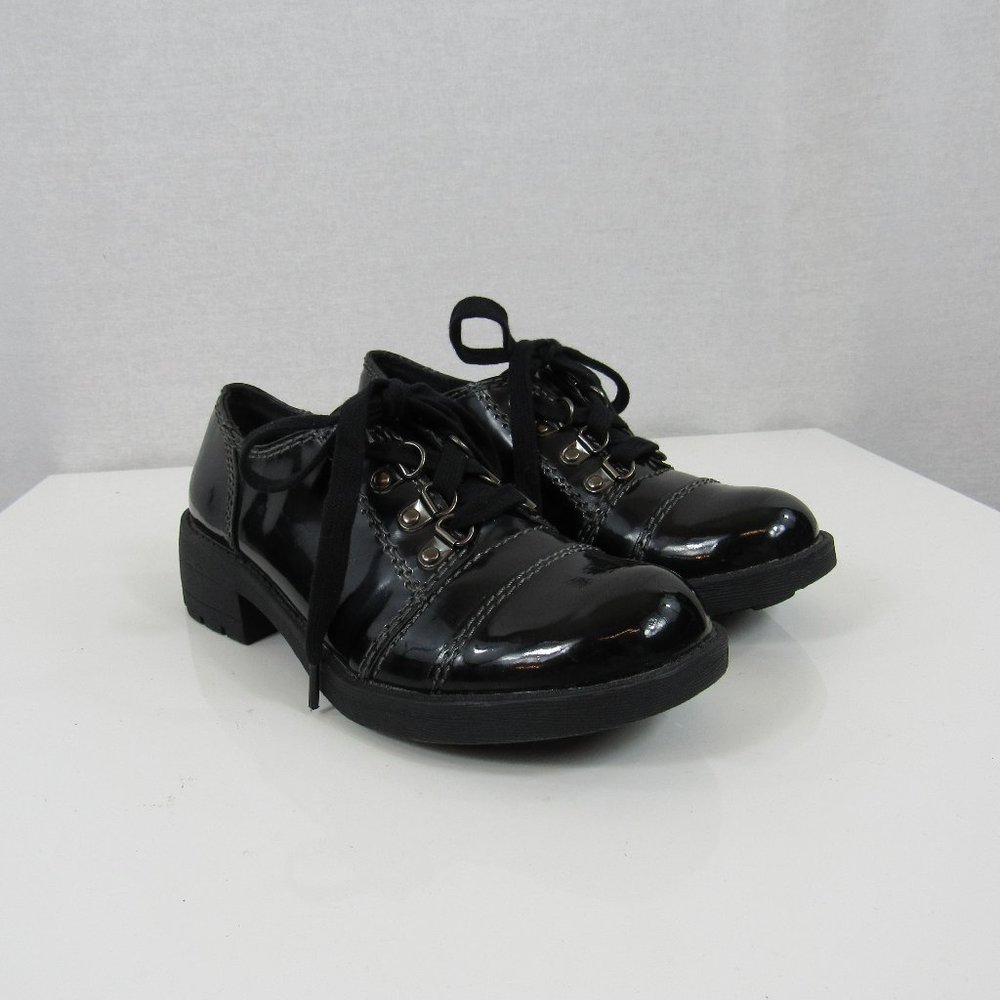 K9 By Rocketdog Platform Glassy Black Oxford Shoes NWOT New
